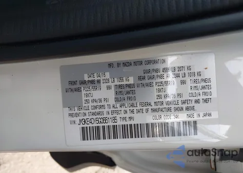 2016 Mazda Cx-5 Grand Touring z USA, uszkodzony, nr VIN JM3KE4DY5G0661185